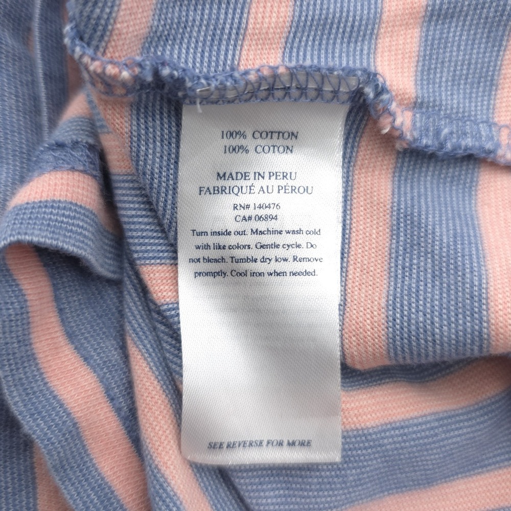 Faherty Shirt Mens Small Pink Blue Isle Polo Short Sleeve Lightweight Striped‎ - Picture 8 of 9